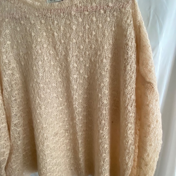 Mes Demoiselles sheer oversizes sweater, Medium/Large, Blush and Gold - Picture 4 of 6